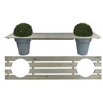 Esschert Design Banc avec espace pour jardinières 180 cm NG71