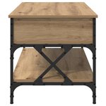 vidaXL Table basse Chêne artisanal 100 x 50 x 50 cm Bois d'ingénierie