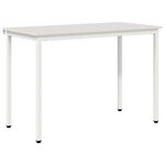 vidaXL Table de salle à manger / Table de repas Blanc 110 x 55 x 75 cm