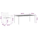 vidaXL Ensemble de salle à manger pour jardin 7 pc Marron