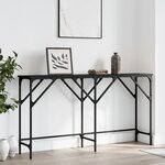 vidaXL Table console noir 140x29x75 cm bois d'ingénierie