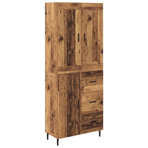 vidaXL Haut Armoire avec tiroir 2 Pièces Bois ancien Bois d'ingénierie