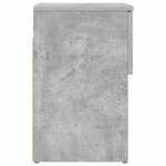 vidaXL Armoire de lit Gris béton 29 x 31 5 x 49 cm Bois d'ingénierie