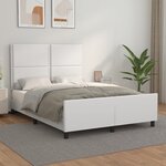vidaXL Cadre de lit sans matelas blanc 140x200 cm similicuir
