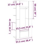 vidaXL Armoires de couloir 2 Pièces Blanc Bois d'ingénierie