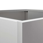 vidaXL Jardinière argenté 32x29x75 cm acier galvanisé