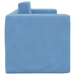 vidaXL Canapé-lit pour enfants 2 places bleu peluche douce