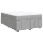 vidaXL Sommier à lattes de lit avec matelas Gris clair 140x200cm Tissu