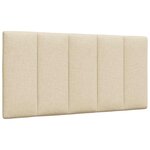 vidaXL Coussin de tête de lit Hanko crème 100 cm tissu
