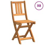 vidaXL Chaise de jardin 8 Pièces Marron 36 x 46 x 86cm