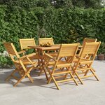 vidaXL Chaises de jardin pliantes 6 Pièces 55x62x90 cm bois massif teck