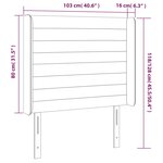 vidaXL Tête de lit avec oreilles Bleu 103x16x118/128 cm Tissu
