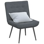 vidaXL Chaise de relaxation gris foncé 64x74x84 cm velours