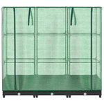 vidaXL Lit surélevé avec housse de serre aspect rotin 120 x 40 x 123 cm