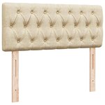 vidaXL Cadre de lit ottoman avec matelas crème 120x190 cm tissu