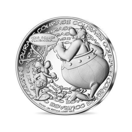 Astérix - les caractéres bien frappés - courage - monnaie de 10€ argent