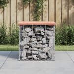 vidaXL Banc de jardin design gabion 43x44x42 cm bois massif de douglas