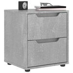 vidaXL Table de chevet VISNES gris béton 45x40x50 cm bois d'ingénierie