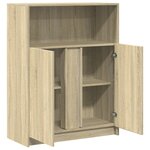 vidaXL Buffet avec LED chêne sonoma 77x34x100 cm bois d'ingénierie