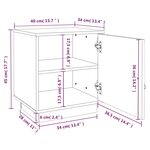 vidaXL Tables de chevet 2Pièces Marron miel 40x34x45cm Bois de pin massif