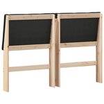 vidaXL Tête de lit capitonnée Noir 160 cm Pin massif