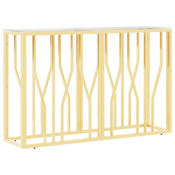 vidaXL Table console 110x30x70 cm acier inoxydable et verre