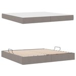 vidaXL Lit avec rangement et matelas Taupe 200 x 200 cm Polyester