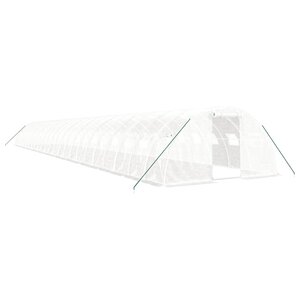 vidaXL Serre avec cadre en acier blanc 96 m² 24x4x2 m