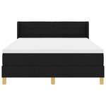 vidaXL Lit à ressorts avec matelas Noir 200 x 140 cm Polyester