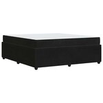 vidaXL Cadre de lit avec matelas Noir 180 x 200 cm Velours