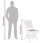 vidaXL Chaises de jardin pliantes lot de 8 47x63x90cm bois massif teck
