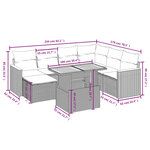 vidaXL Salon de jardin 8 Pièces avec coussins gris résine tressée