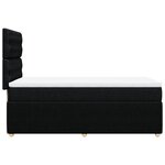 vidaXL Sommier à lattes de lit avec matelas Noir 90x200 cm Tissu