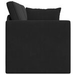 vidaXL Canapé-Lit 2-en-1 Noir 213x144x60 cm Velours