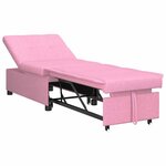 vidaXL Canapé-Lit Rose 194 x 67 x 37 cm tissu