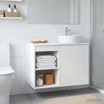 vidaXL Meuble de Salle de Bain In-between Blanc 30 x 35 x 50 cm