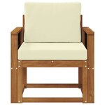 vidaXL Canapé d’extérieur Bois d'acacia massif et polyester Naturel