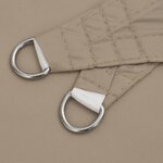 vidaXL Voile de parasol tissu oxford triangulaire 4x4x4 m taupe