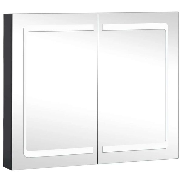 vidaXL Armoire de salle de bain à miroir LED 80x12 2x68 cm
