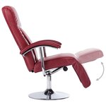 vidaXL Fauteuil TV rouge bordeaux similicuir