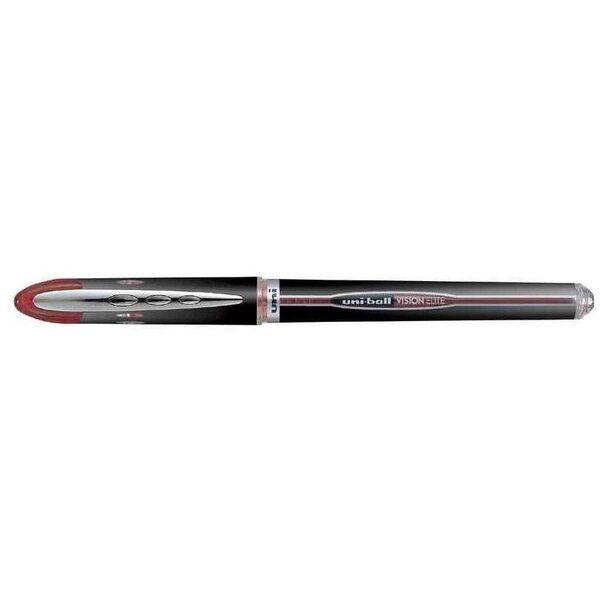 Roller encre liquide Vision Elite UB205 pointe fine 0,5mm rouge x 12 UNI-BALL