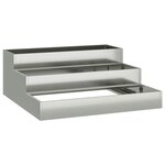 vidaXL Cache-pot de jardin Argent 90 x 90 x 35 cm Acier galvanisé