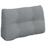 vidaXL Coussin de Dos Gris clair 80 x 24 x 50 cm tissu