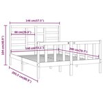vidaXL Cadre de lit Blanc Bois de pin massif 140x200 cm
