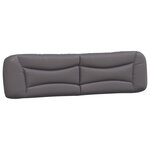 vidaXL Coussin de tête de lit gris 200 cm similicuir