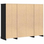 vidaXL Highboard Chêne noir 132 x 35 5 x 103 5 cm Bois d'ingénierie
