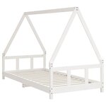 vidaXL Cadre de lit pour enfants blanc 90x190 cm bois de pin massif