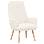 vidaXL Fauteuil relaxant Crème 69 x 74 x 93 cm tissu