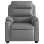 vidaXL Fauteuil de massage inclinable Gris Similicuir