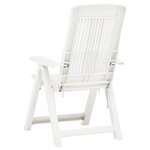 vidaXL Chaises inclinables de jardin lot de 2 Plastique Blanc